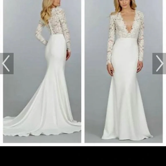 TK DELANEY WEDDING Long Sleeve Lace Dress in size 12 - Picture 1 of 16